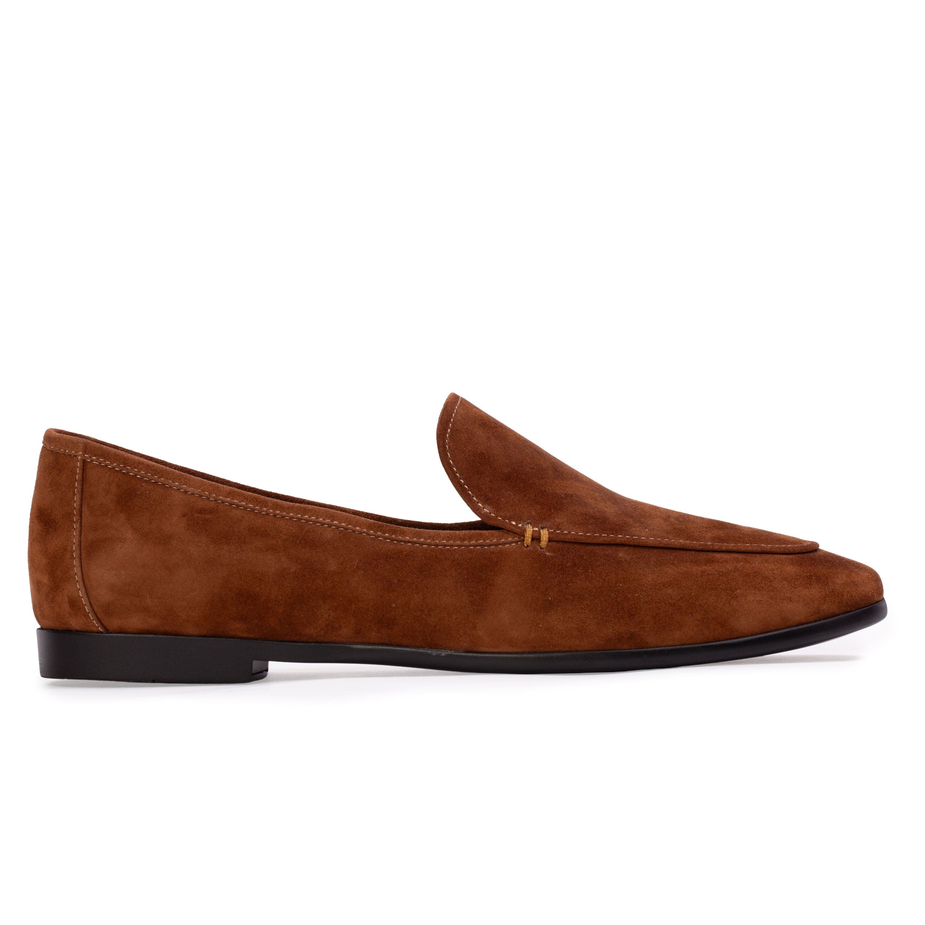 BLACK SUEDE STUDIO Allie Suede Loafer, Main, color, Tobacco Suede