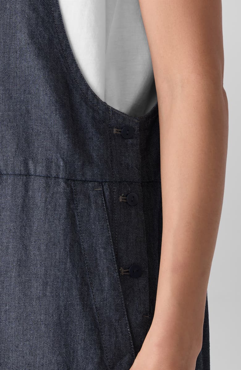 Eileen Fisher Ankle Denim Jumpsuit, Alternate, color, Denim