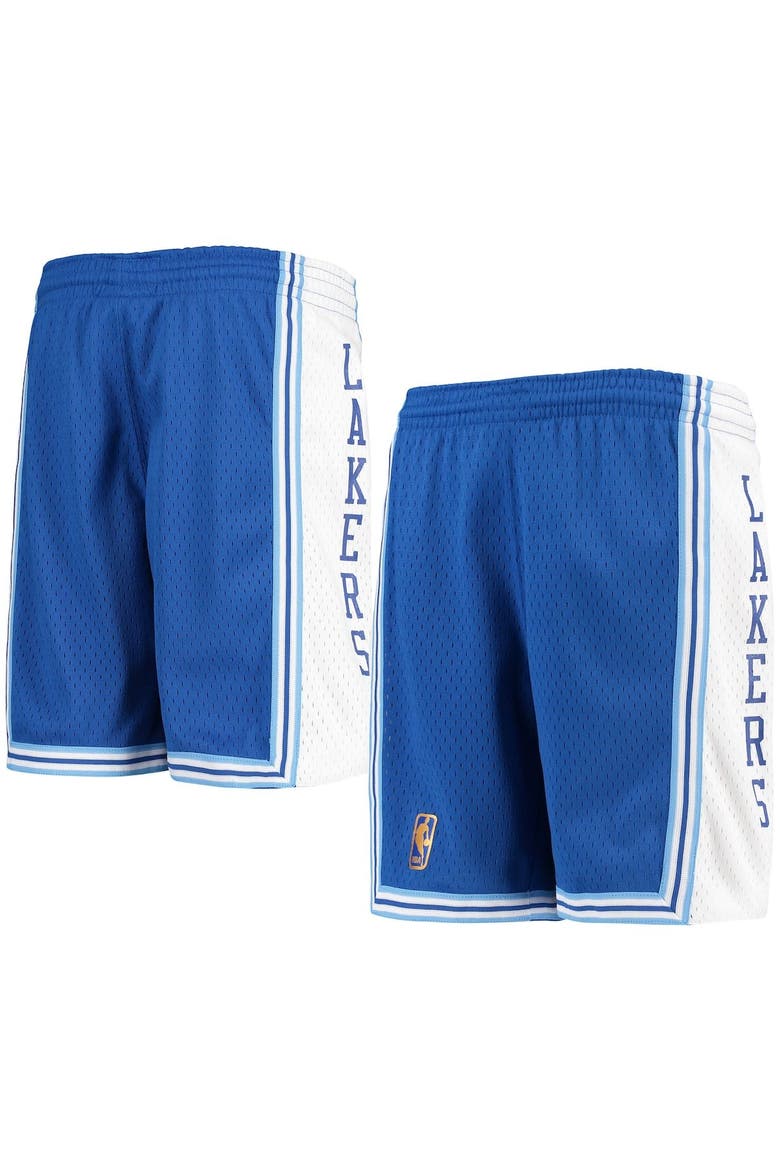 Youth Mitchell & Ness Royal Los Angeles Lakers Hardwood Classics Swingman Shorts, Main, color, ROYAL
