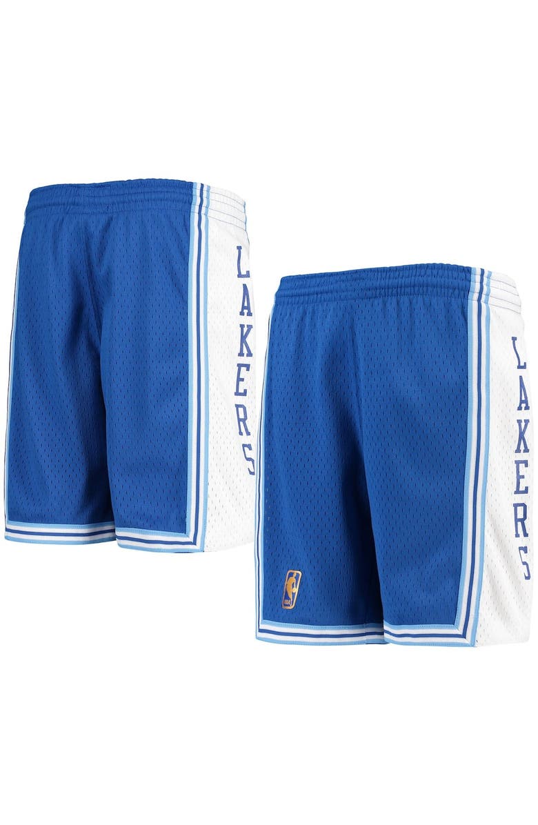 Mitchell & Ness Youth Mitchell & Ness Royal Los Angeles Lakers Hardwood Classics Swingman Shorts, Main, color, 
