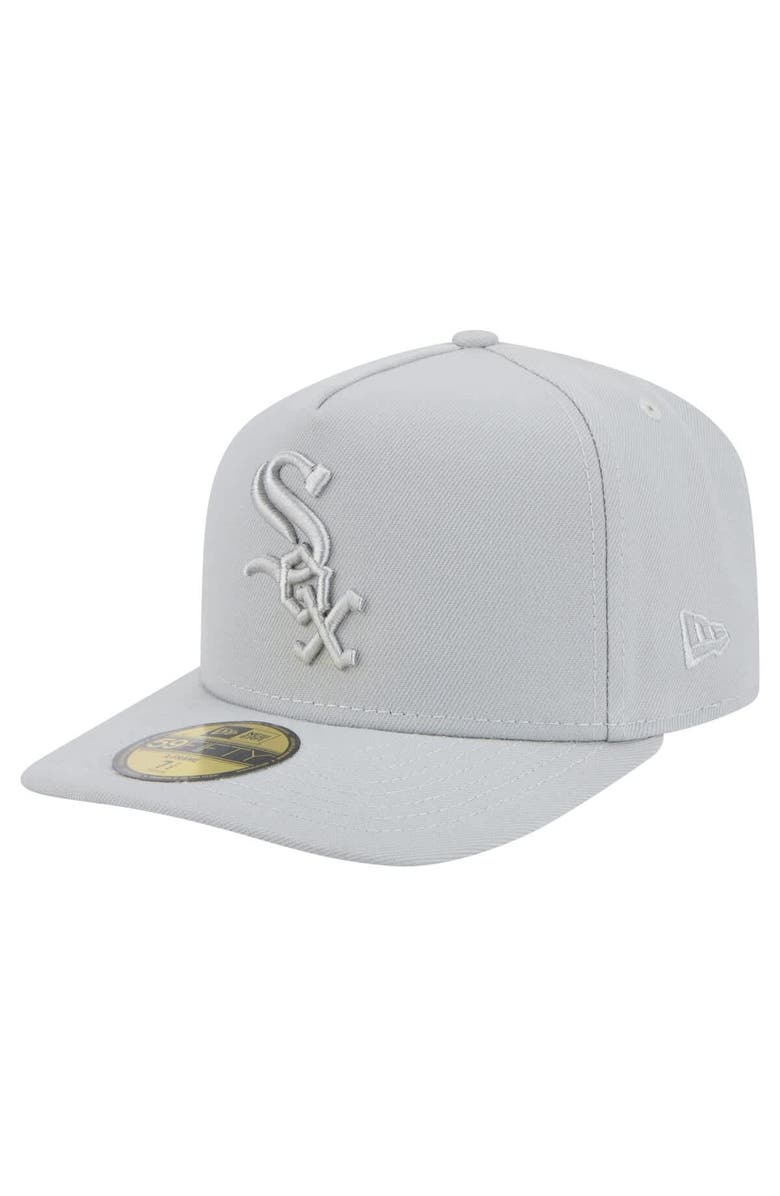 New Era Men's New Era  Gray Chicago White Sox Colorpack A-Frame 59FIFTY Fitted Hat, Main, color, 