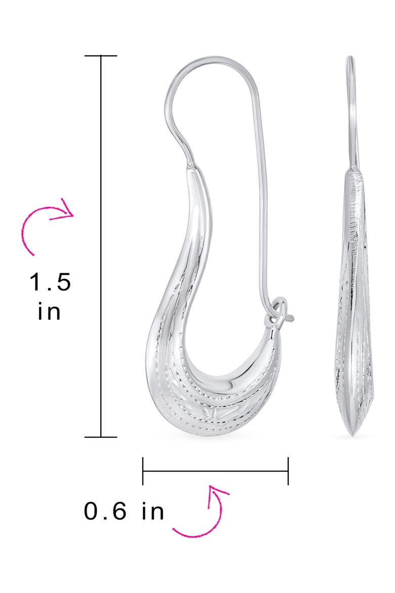Geometric Crescent Drop Earrings, Alternate, color, GREY