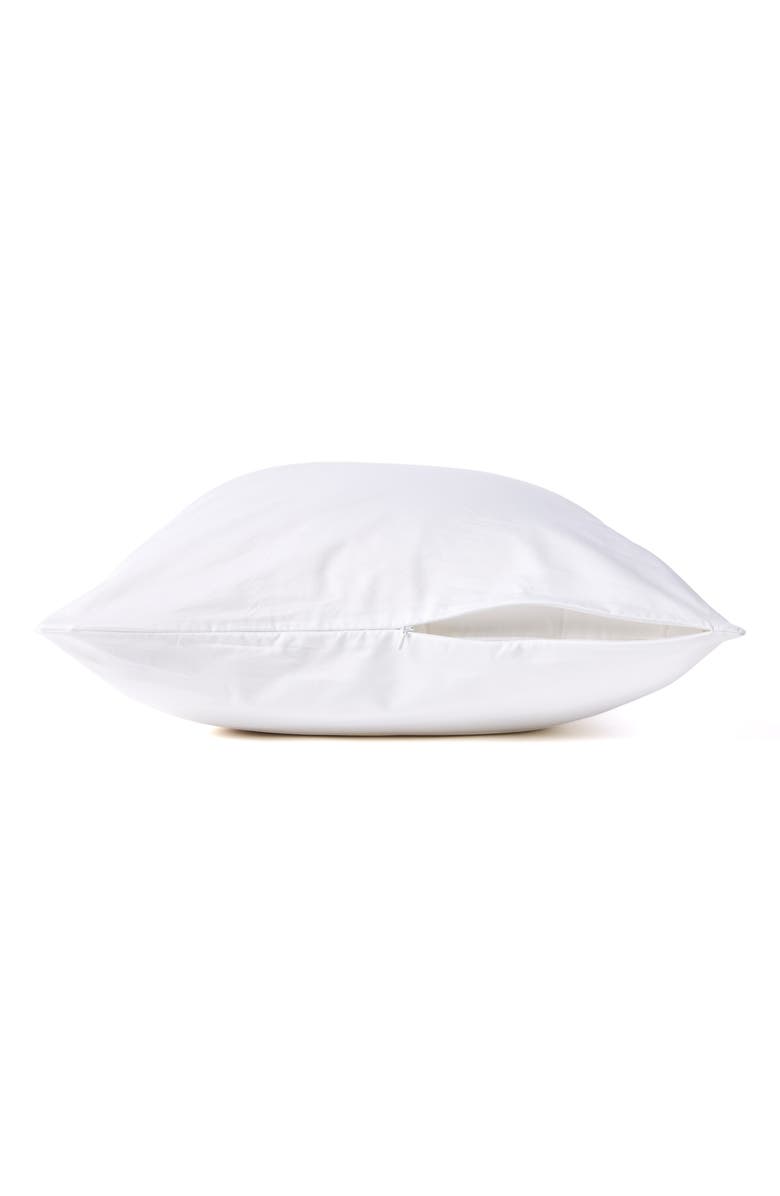 Coyuchi Organic Cotton Pillow Protector, Main, color, Alpine White