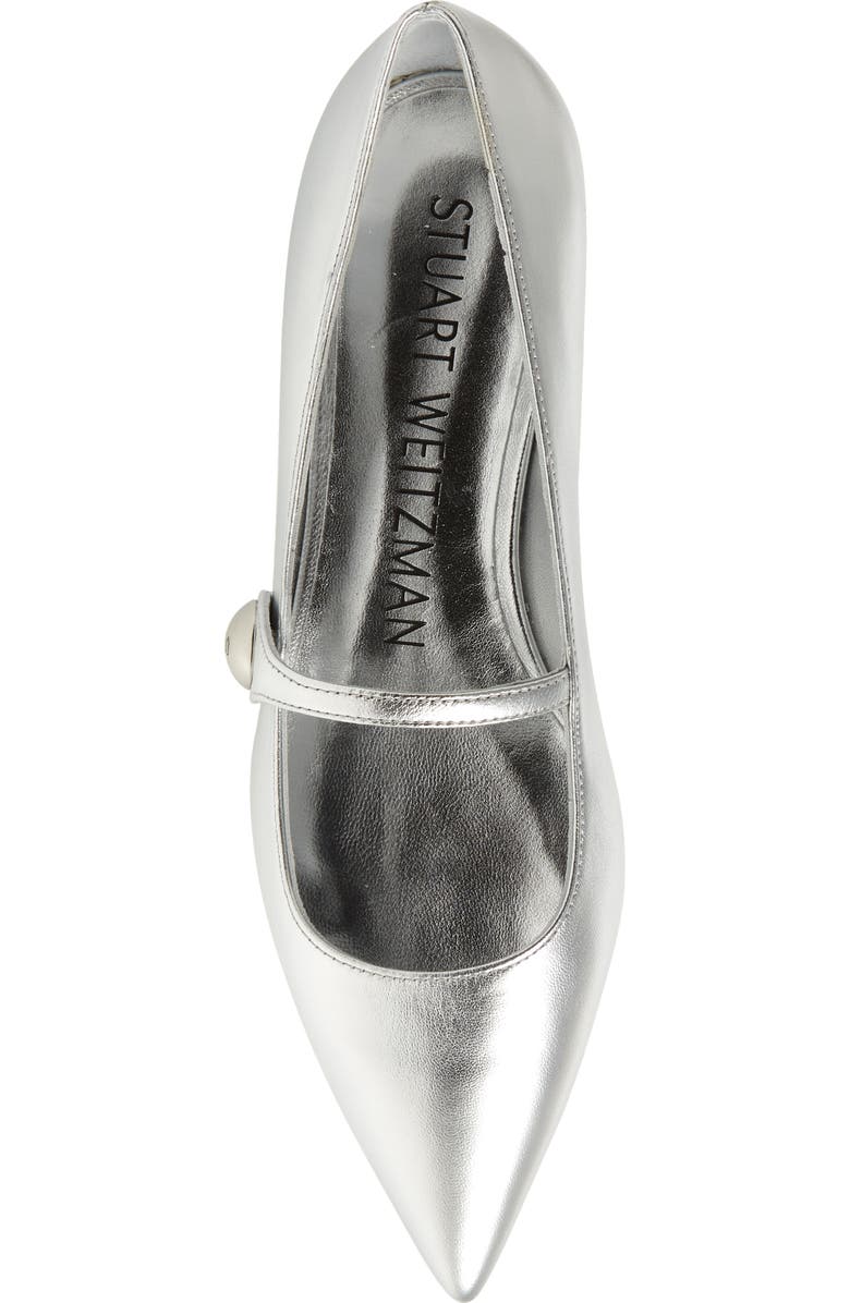 Stuart Weitzman Pointed Toe Mary Jane Flat, Alternate, color,