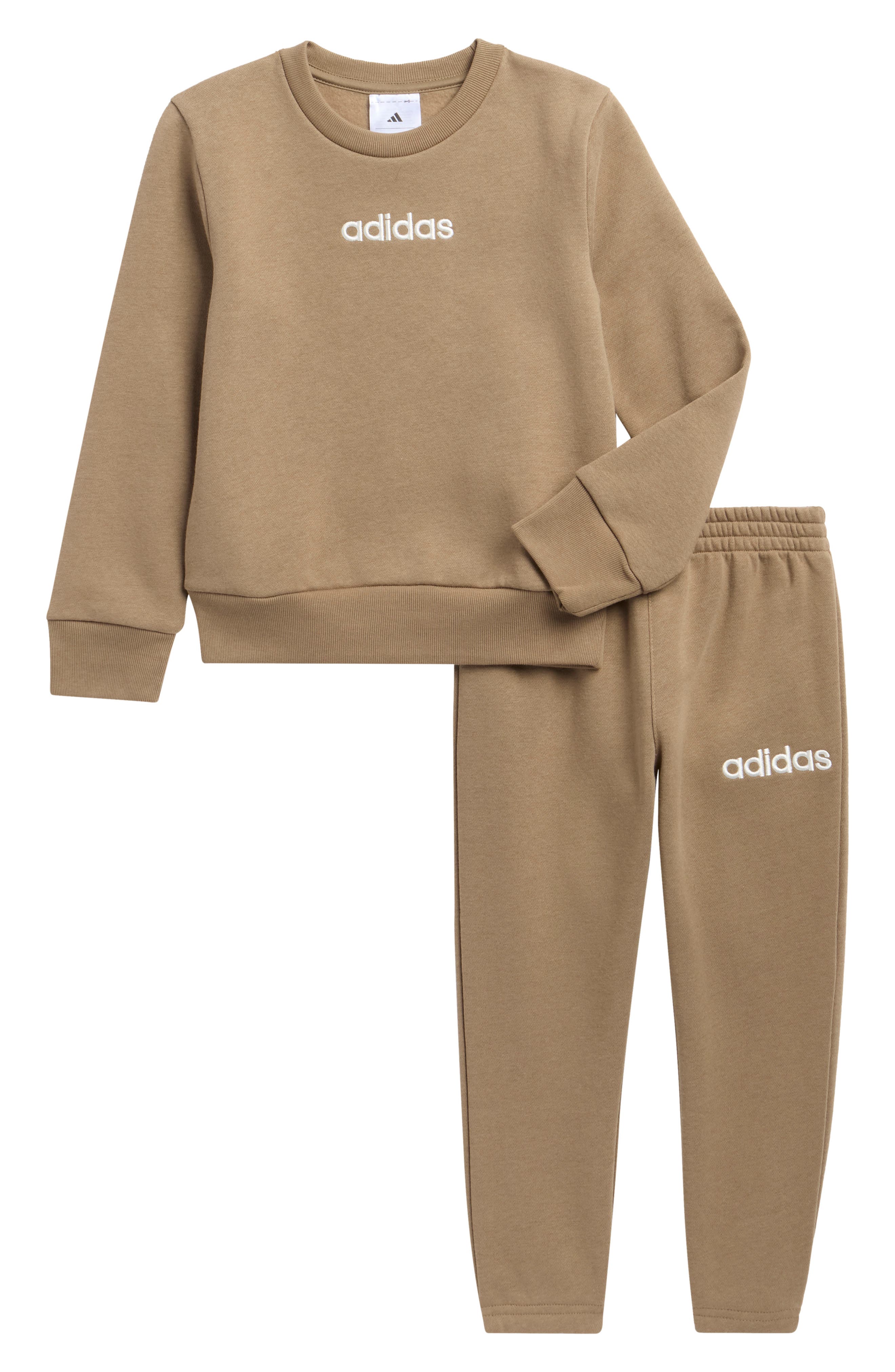Kids' Linear Logo Crewneck Sweatshirt & Sweatpants Set