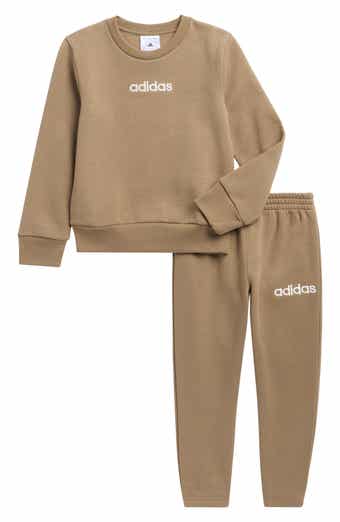 Kids' Linear Logo Crewneck Sweatshirt & Sweatpants Set