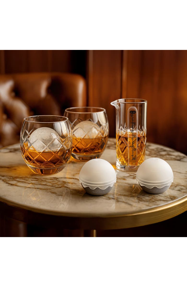 FINAL TOUCH Hand-Cut On The Rock Glass 5 Piece Set, Alternate, color, Clear