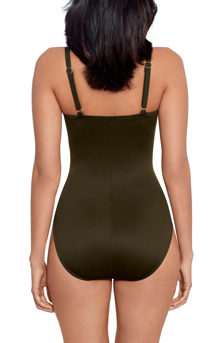 Miraclesuit<sup>®</sup> Network Mystique Underwire One-Piece Swimsuit, Alternate, color, Nori