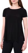 Chaus Split Hem Bateau Neck T-Shirt