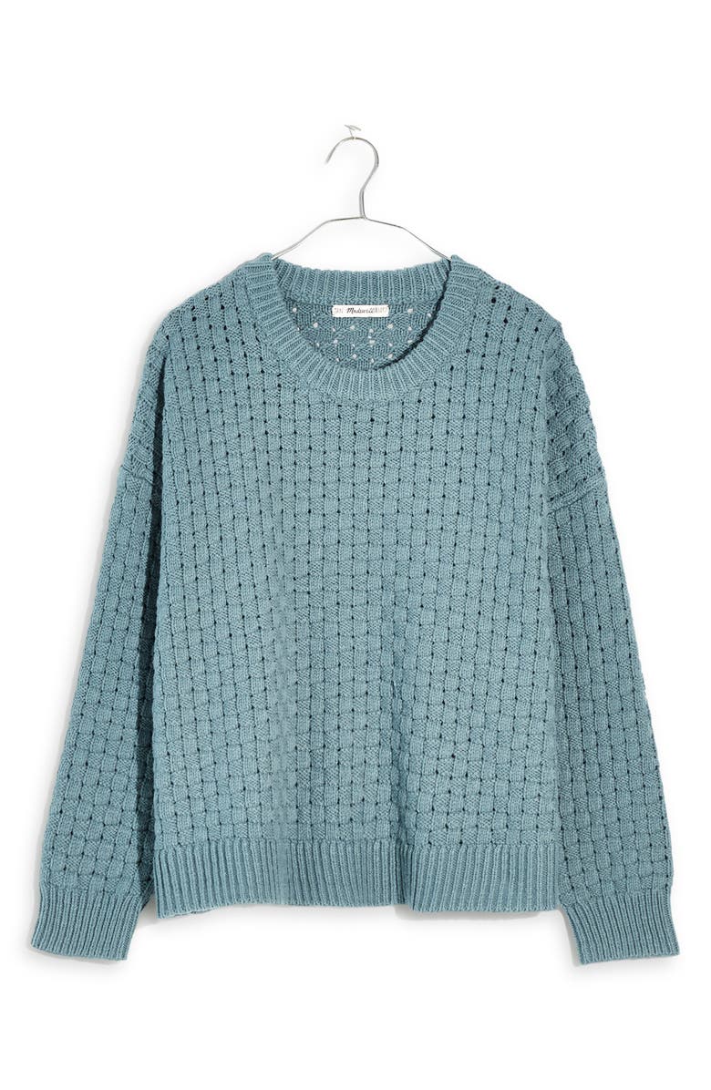 Madewell Basket Weave Stitch Sweater, Alternate, color, 