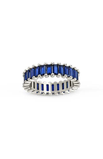 Sterling Forever Caroline Rainbow Cubic Zirconia Eternity Ring