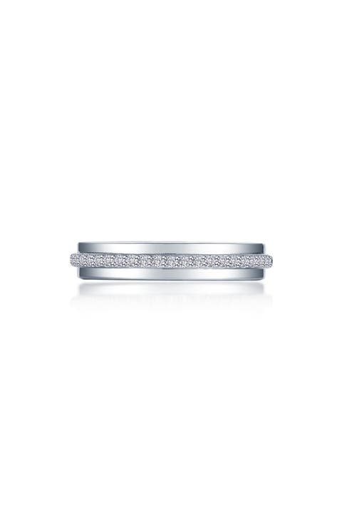 Simulated Diamond Sterling Silver Eternity Band Ring