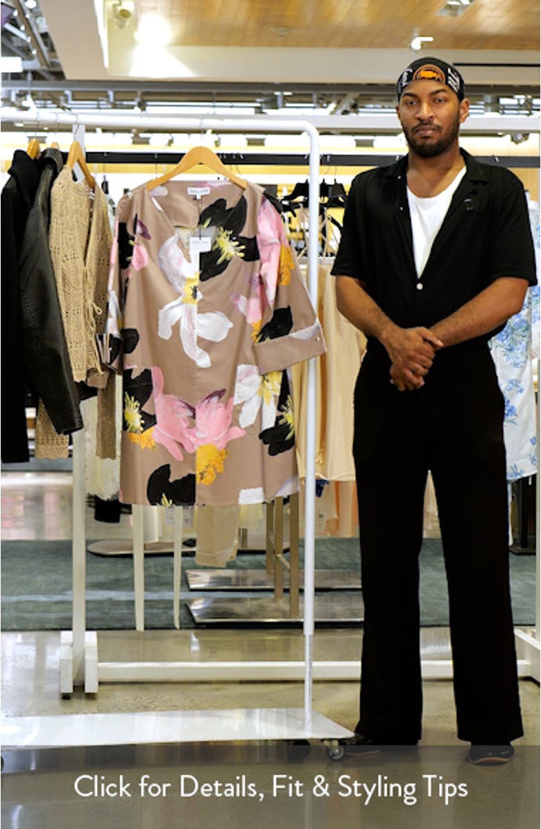 Floral Organic Cotton Poplin Minidress, sales video thumbnail