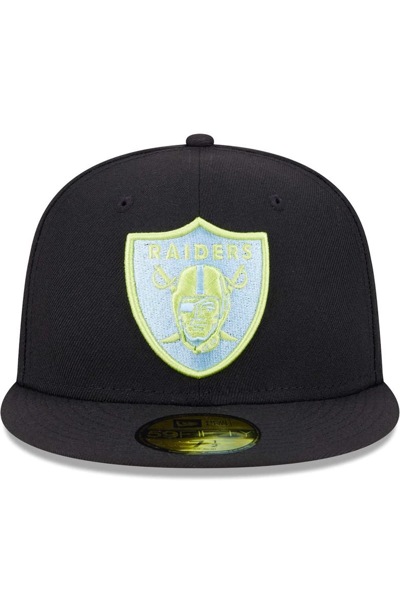 New Era Men's New Era Black Las Vegas Raiders Multi 59FIFTY Fitted Hat, Alternate, color,