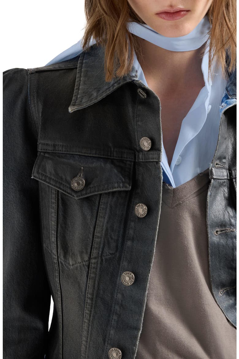 Puff Sleeve Trucker Jacket, Alternate, color, NOLITA
