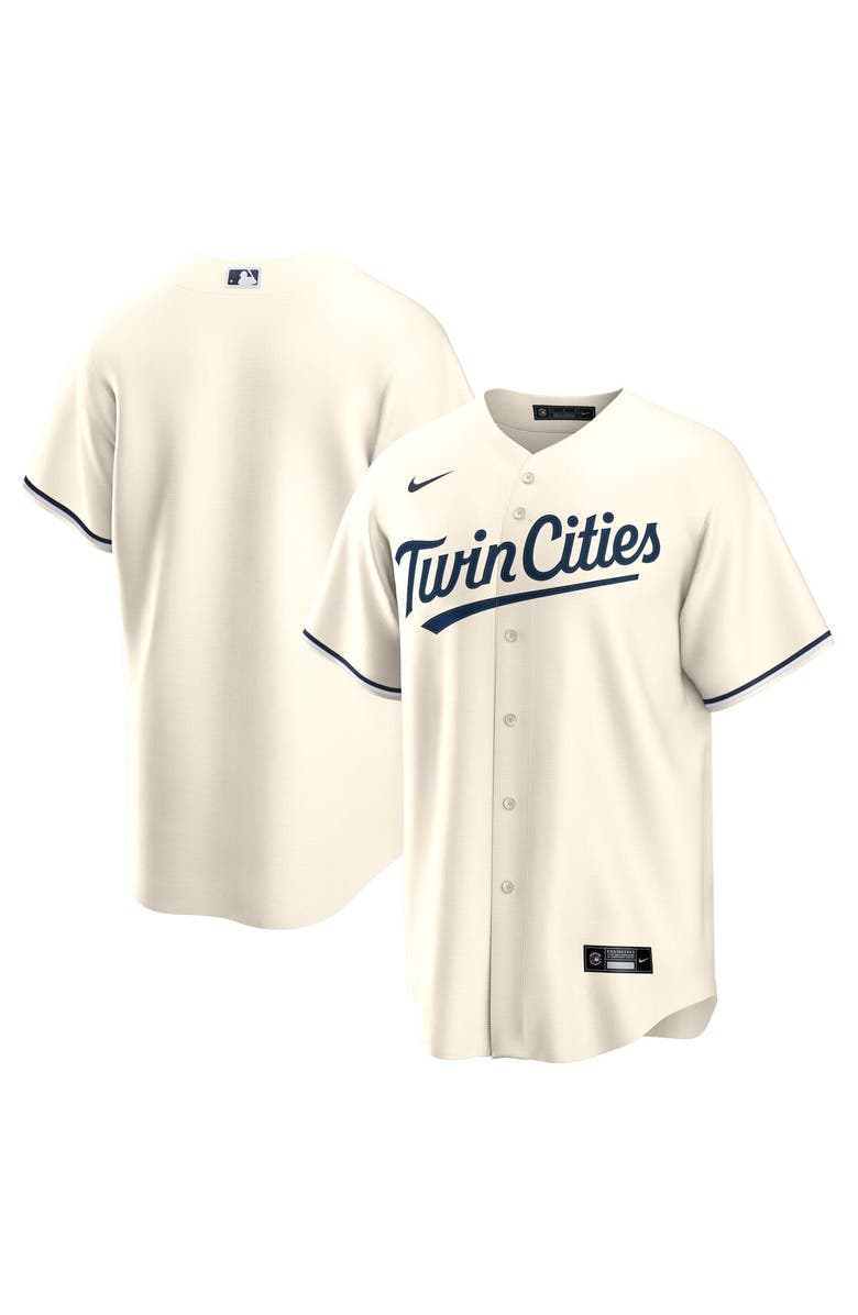 Nike Men's Nike Cream Minnesota Twins Alternate Replica Team Jersey, Main, color, 