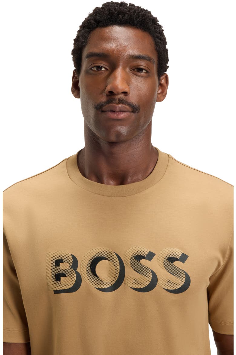 Thompson Cotton Logo Graphic T-Shirt, Alternate, color, MEDIUM BEIGE