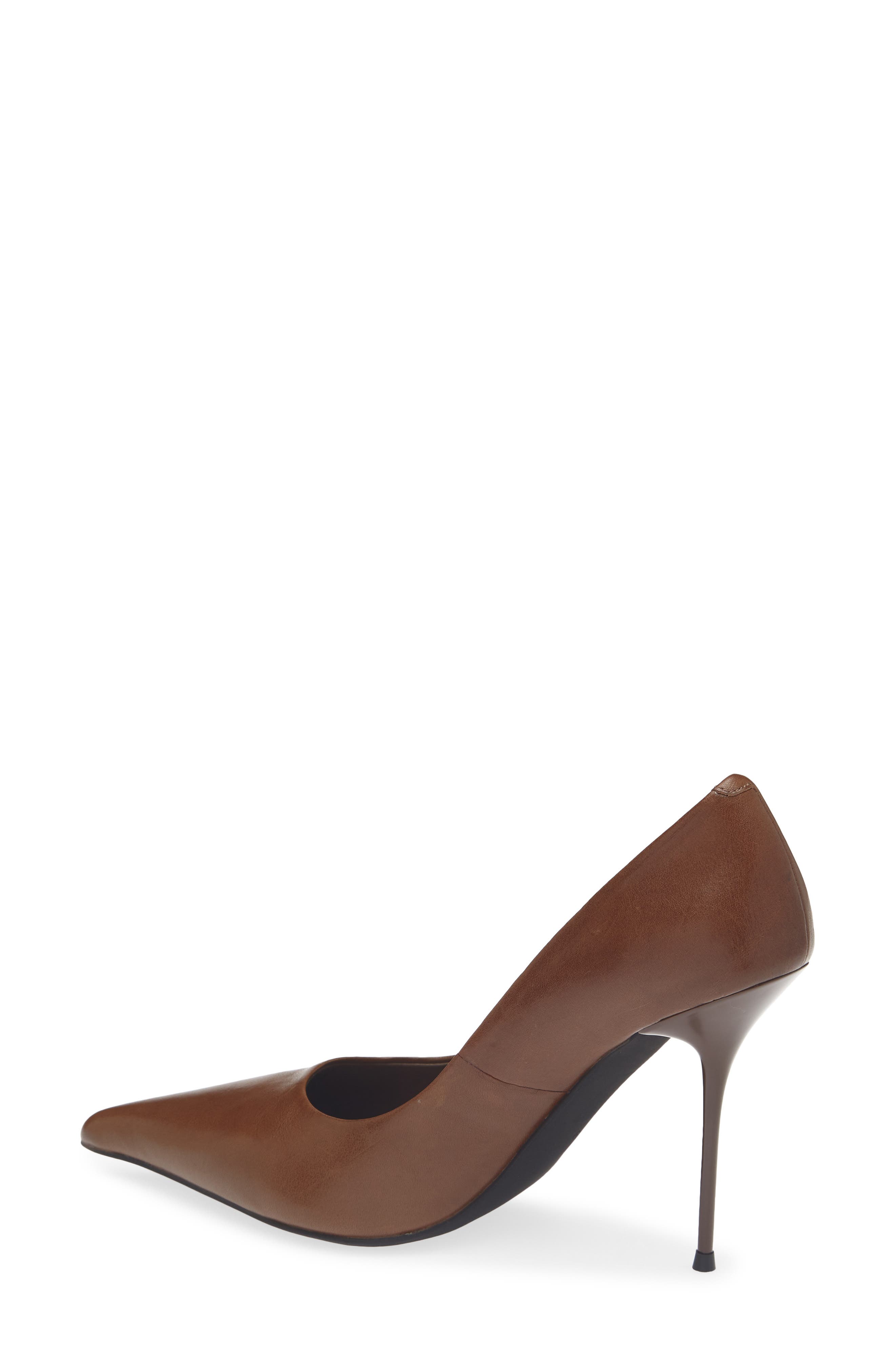Pucker Pointed Toe Pump, Alternate, color, BROWN