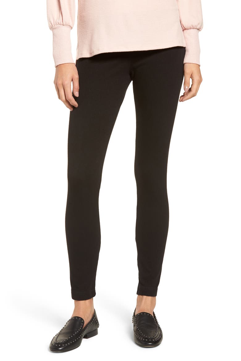 'Lyssentials High Waist Denim Leggings, Main, color, BLACK