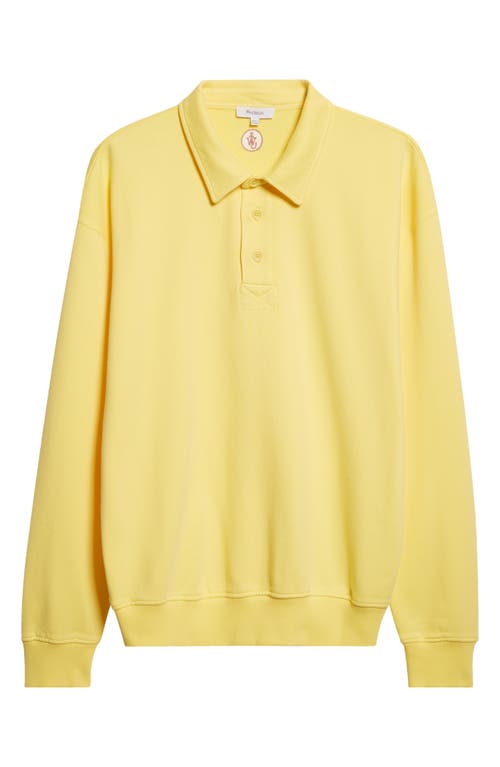 Jw Anderson Rugby Long Sleeve Polo Sweatshirt In Yellow