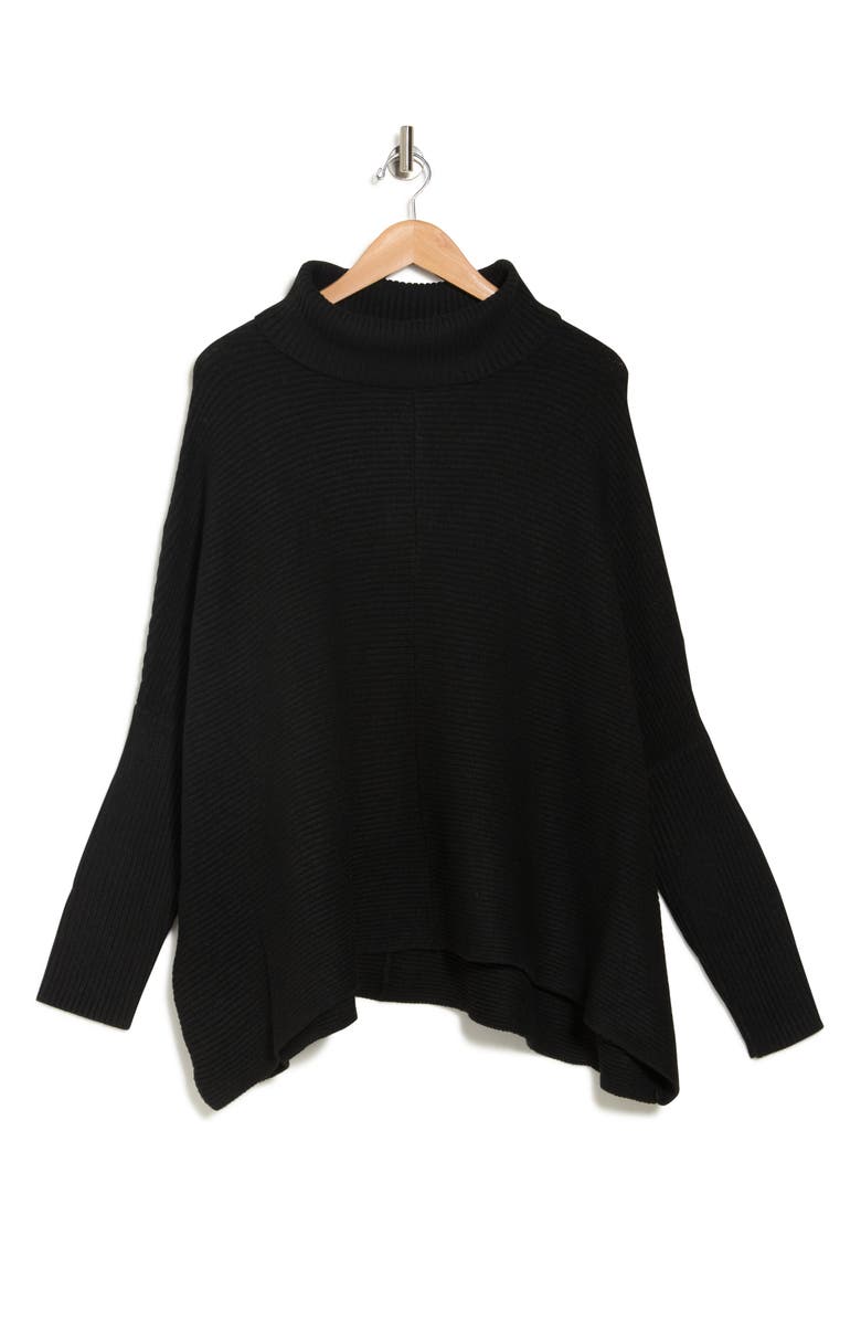 Sweet Romeo Oversized Ribbed Mock Neck Sweater, Alternate, color, 