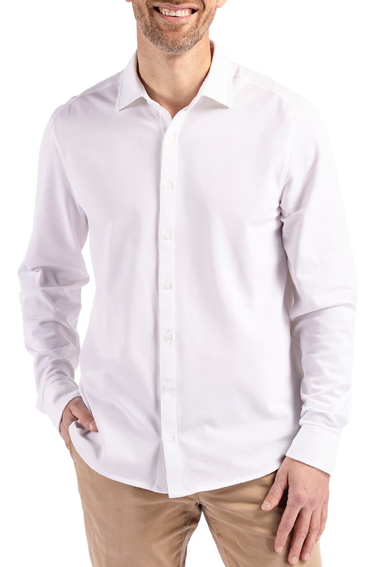 Advantage Soft Button-Up Shirt, Main, color, WHITE