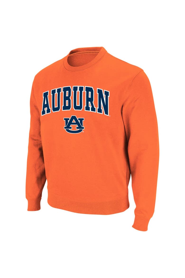 Men's Colosseum Orange Auburn Tigers Arch & Logo Crew Neck Sweatshirt, Alternate, color, Orange