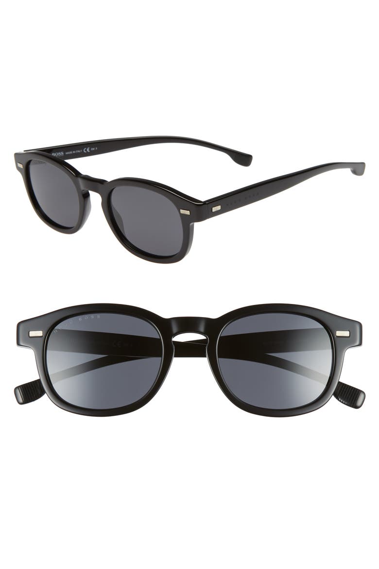 49mm Sunglasses, Main, color, BLACK