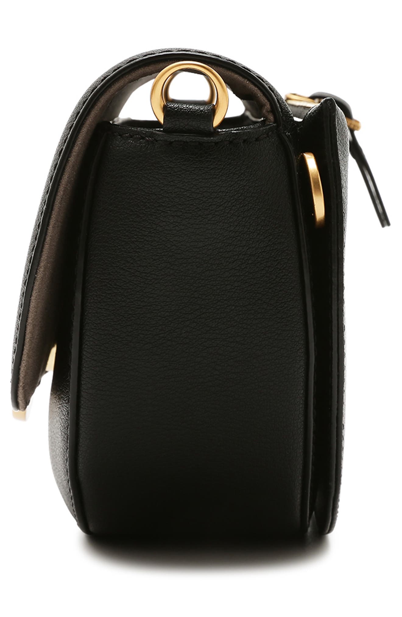 Oryany Lottie Leather Saddle Crossbody Bag, Alternate, color, Black