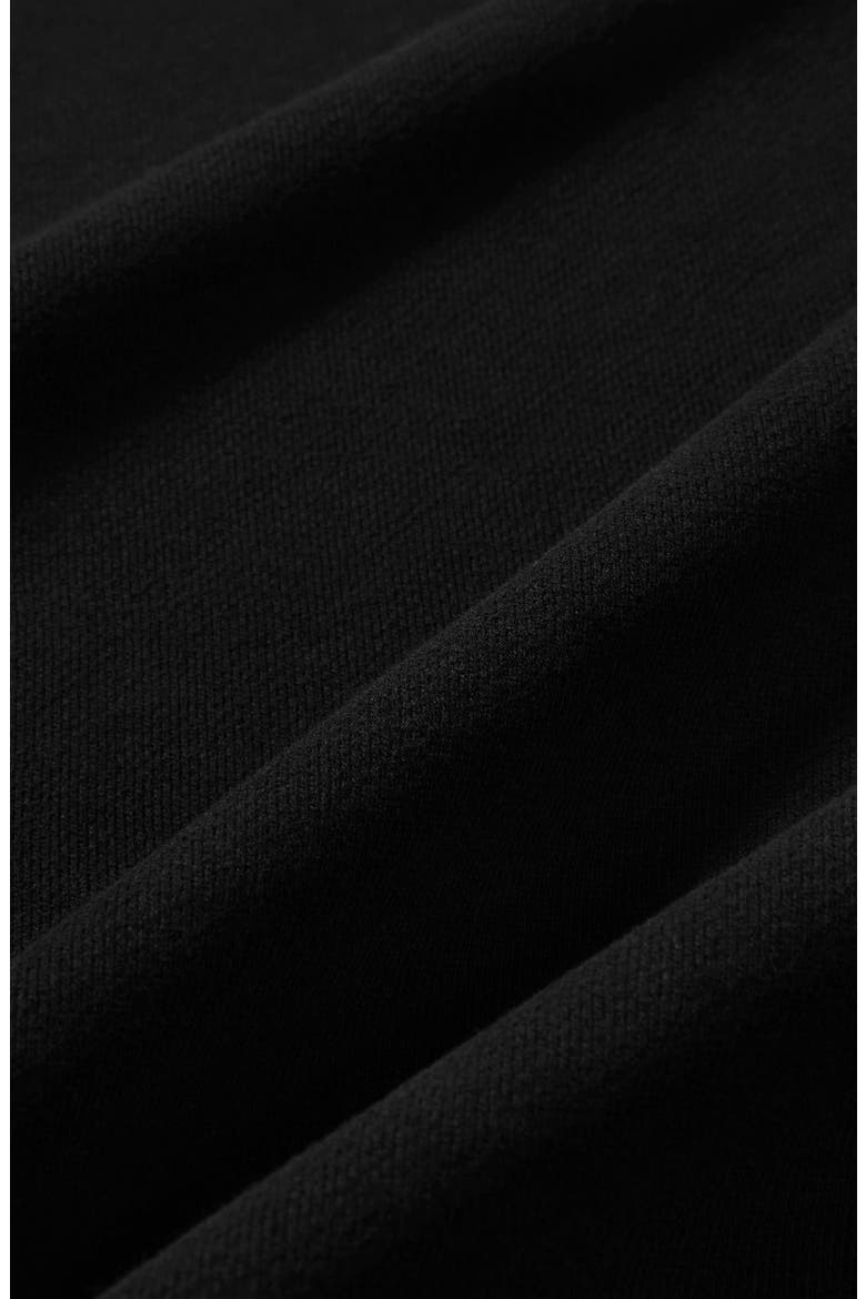 Oversized Midweight Fleece Cropped Sweatshirt, Alternate, color, 001 001 TOTAL BLACK/SAIL