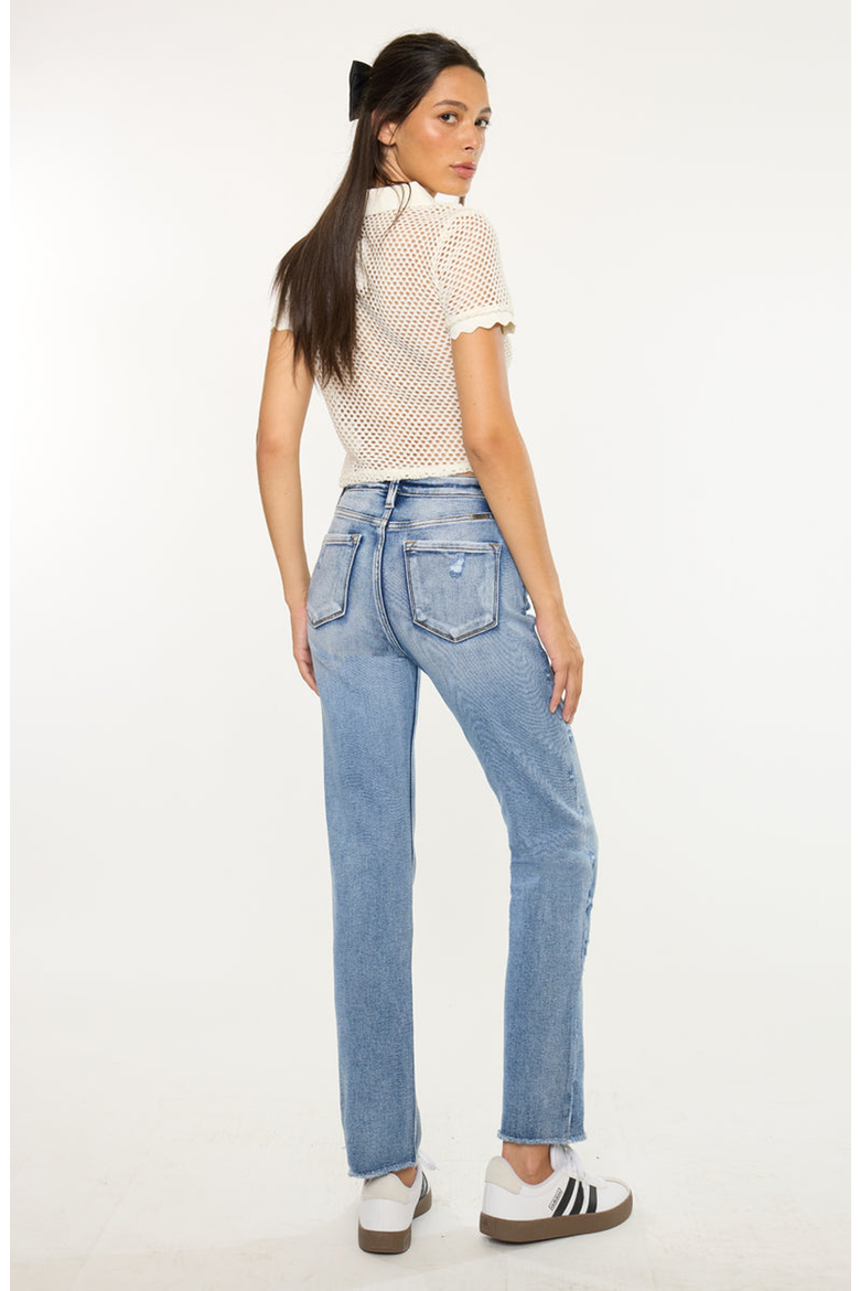 Sadie High Rise Straight Leg Jeans, Alternate, color, Medium Wash