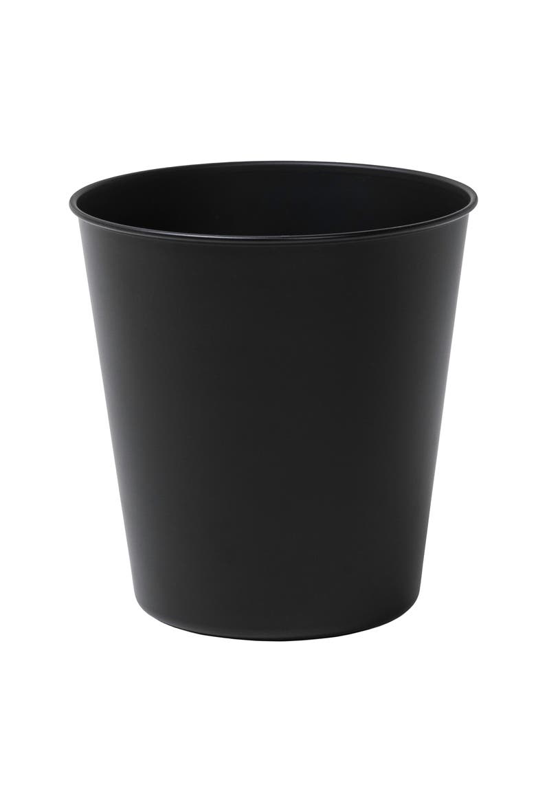 Nolan Modern Classic Smooth Steel 2-Gallon Wastebasket, Main, color, Matte Black