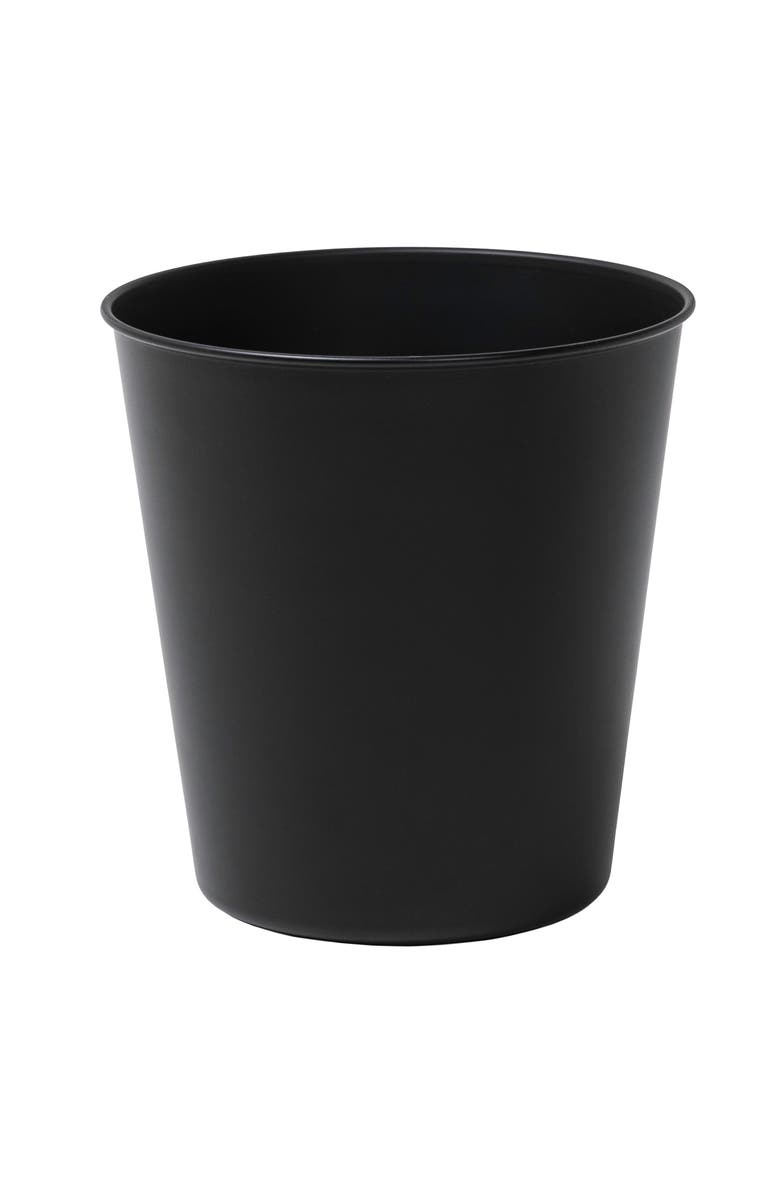 HAPPIMESS Nolan Modern Classic Smooth Steel 2-Gallon Wastebasket, Main, color, Matte Black
