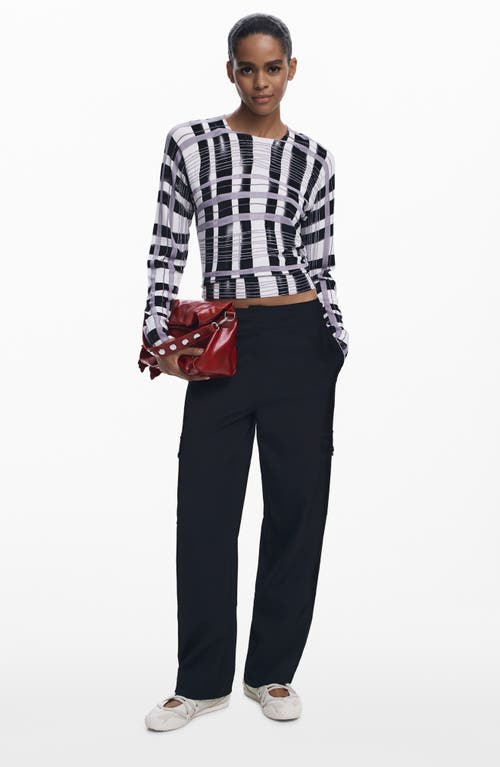 Desigual Stripe Crewneck Sweater In Multi