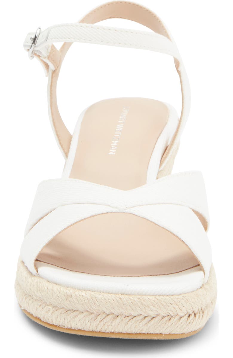 Stuart Weitzman Miami Espadrille Wedge Sandal, Alternate, color, White