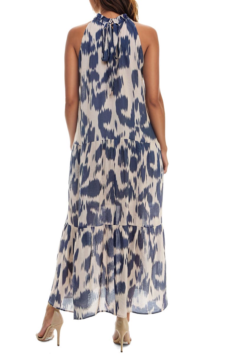 Socialite Abstract Print Sleeveless Maxi Dress, Alternate, color,