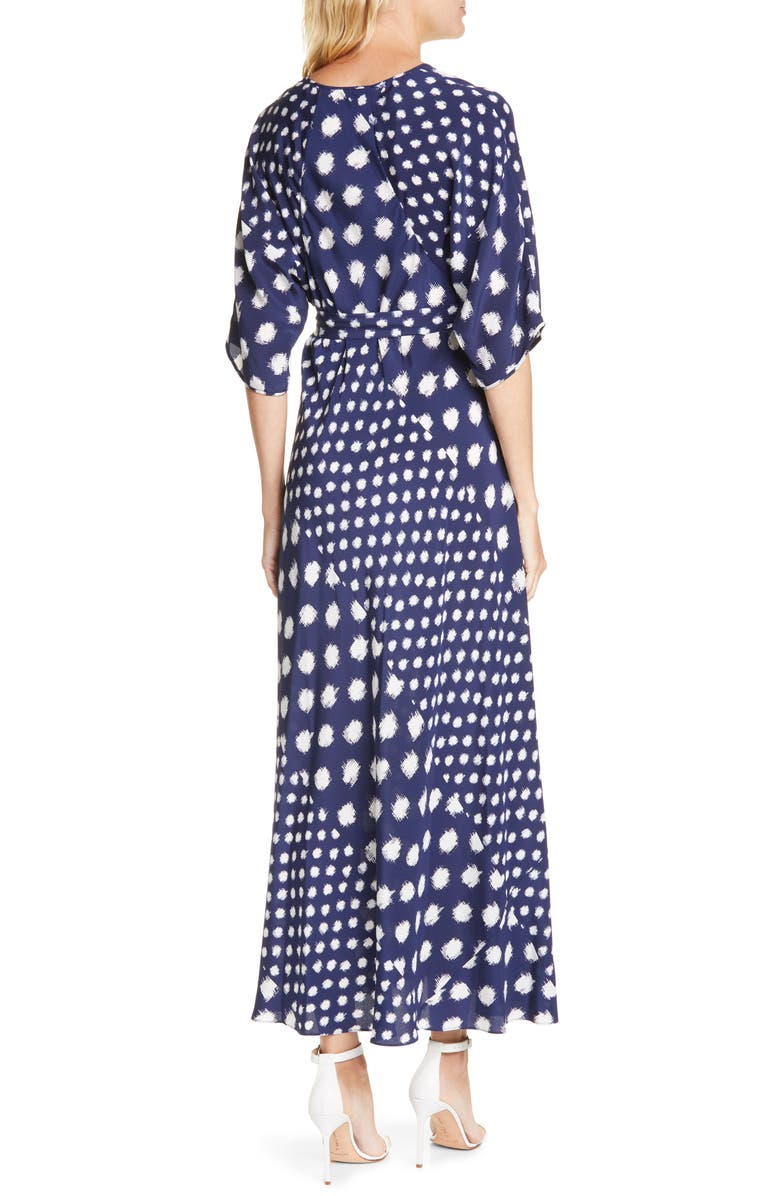 DVF Eloise Silk Wrap Maxi Dress, Alternate, color, 