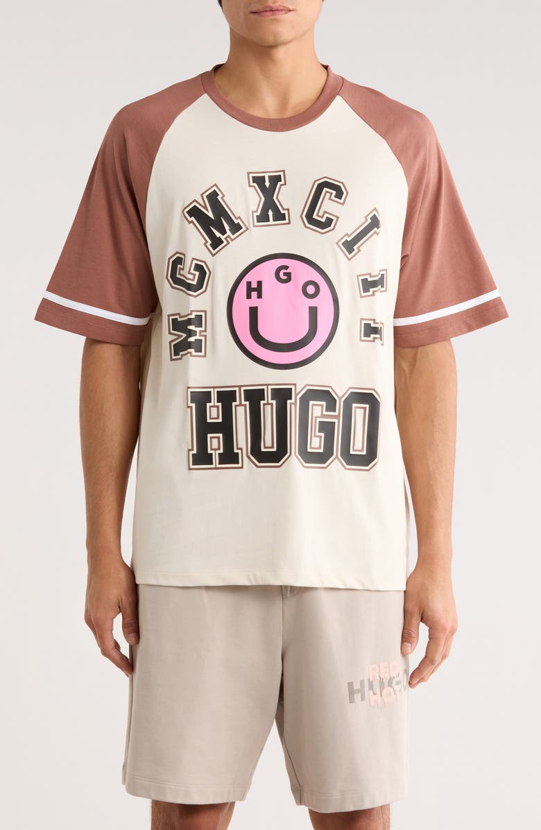 BOSS Nacamos Graphic T-Shirt, Main, color, Whisper White