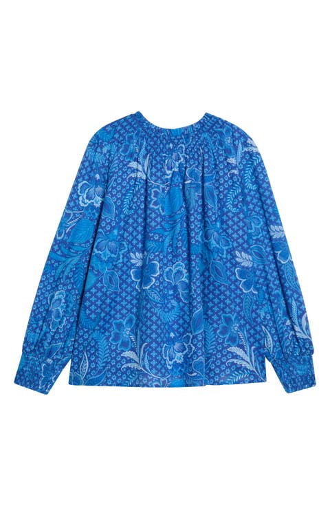 Noehmi Smocked Cotton Top
