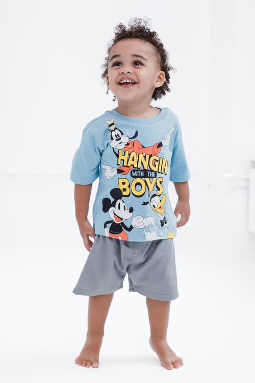 Disney Mickey Mouse & Friends T-shirt & Mesh Shorts Set In Multi
