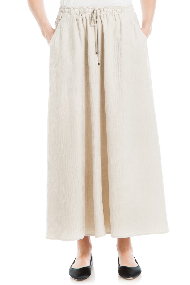 Textured Crop Maxi Skirt, Main, color, HEATHER OATMEAL