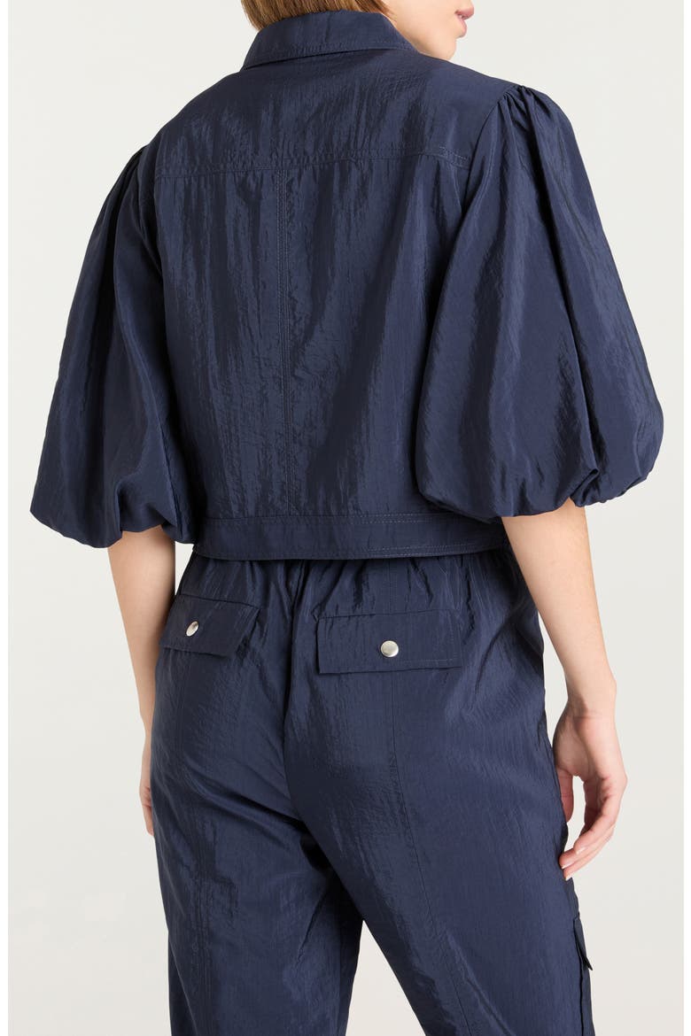 Ottie Elbow-Sleeve Jacket, Alternate, color, NAVY