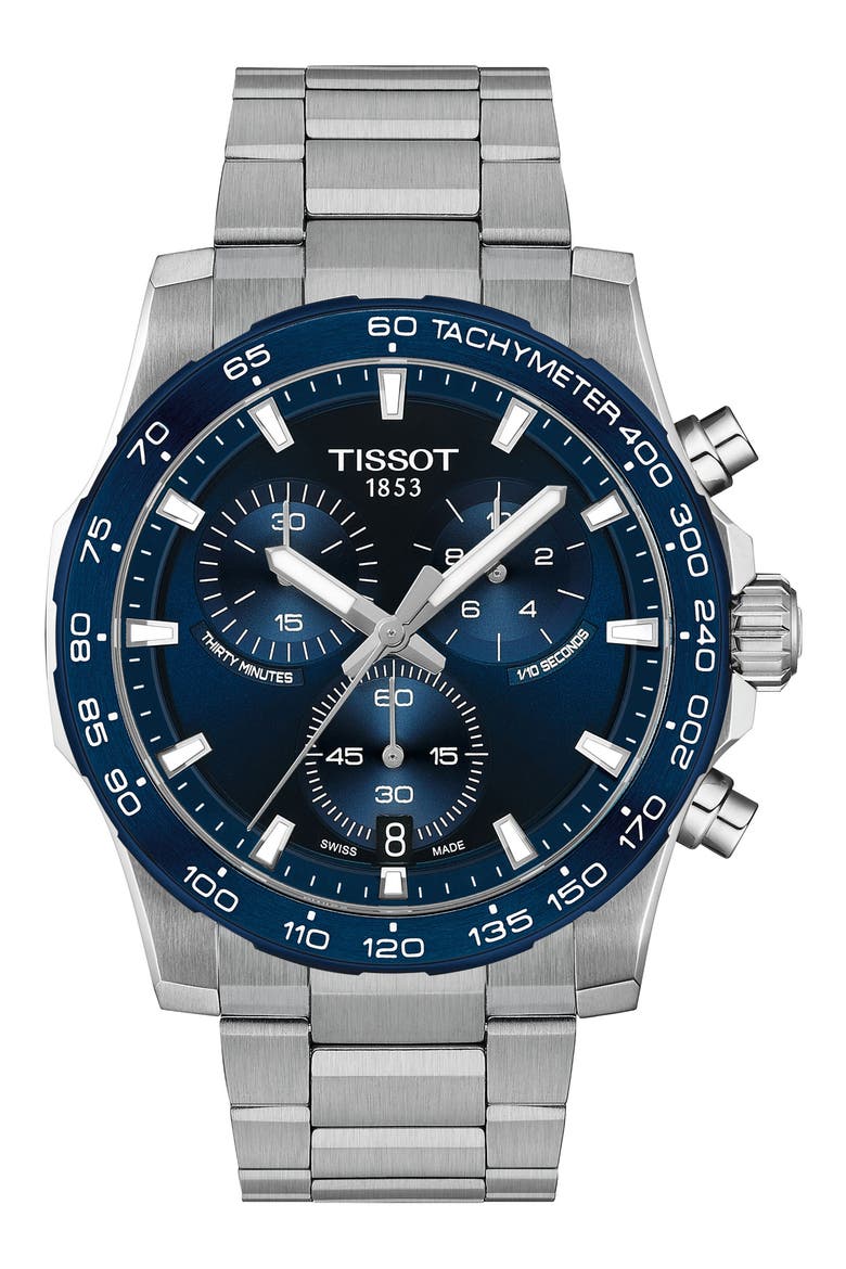 Supersport Chrono Bracelet Watch, 42mm, Main, color, BLUE