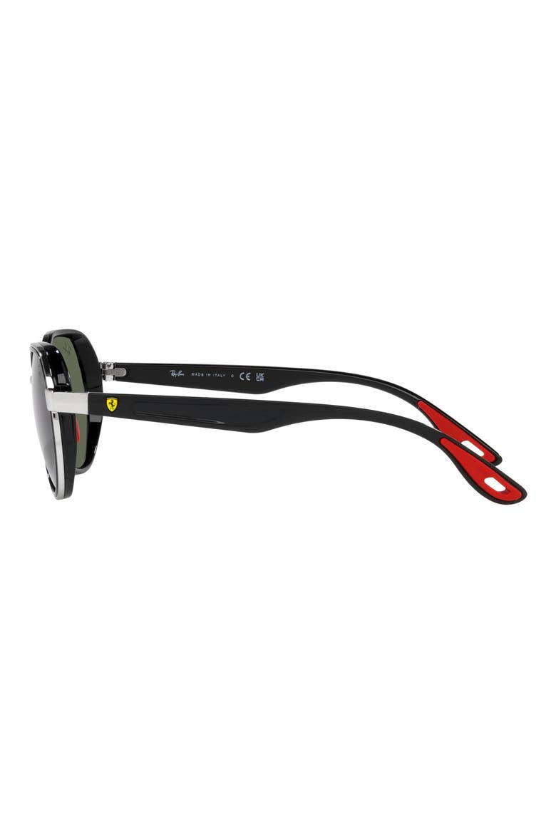 x Scuderia Ferrari 51mm Irregular Sunglasses, Alternate, color, SILVER