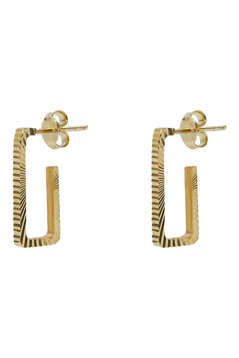 Rectangular Hoop Earrings, Main, color, GOLD