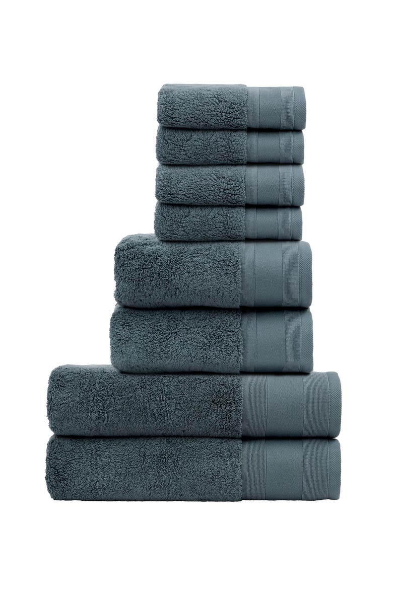 CHRISTY Signature Luxury 100% Turkish Cotton 8 Piece Towel Set, Main, color, Slate Blue