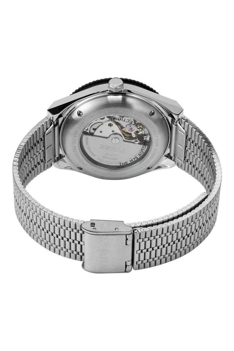 x Timex M79 Limited Edition Automatic Mesh Strap Watch, 40mm, Alternate, color, NAVY BLUE