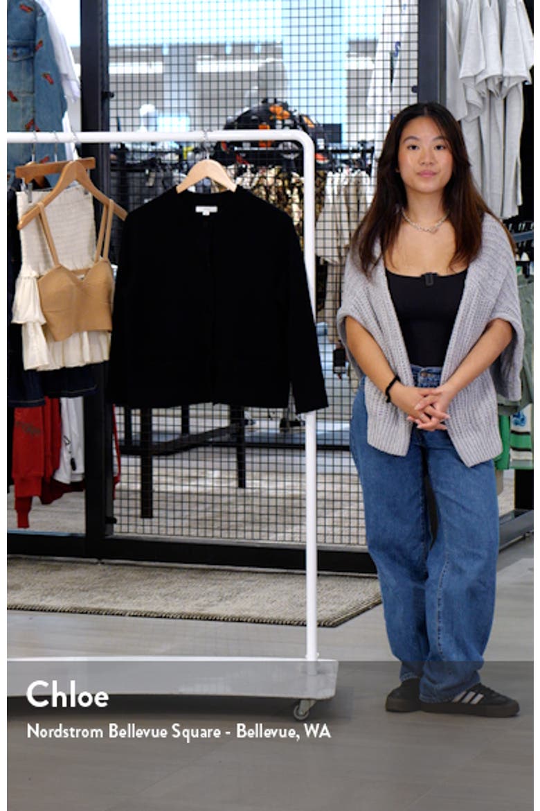 Shrunken Wool & Cashmere Snap Cardigan video