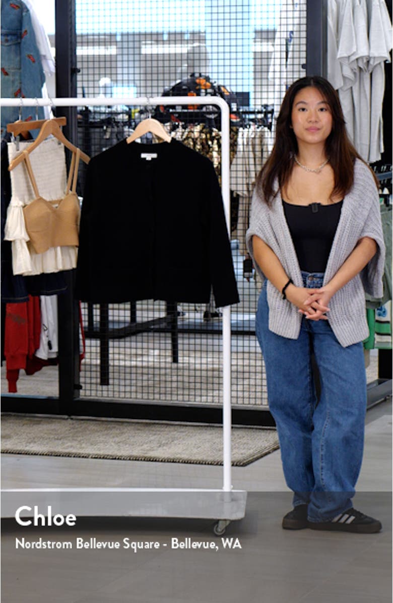 Shrunken Wool & Cashmere Snap Cardigan, sales video thumbnail