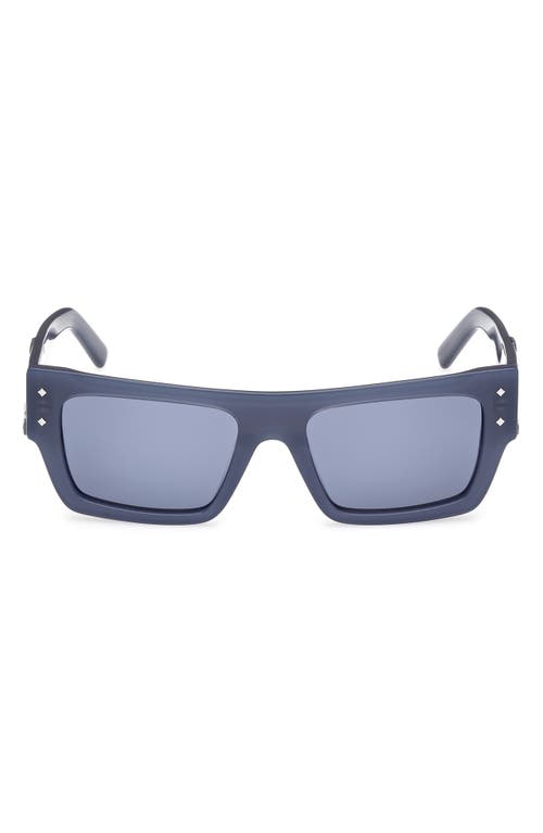 MCM 53mm Navigator Sunglasses in Shiny Blue /Blue  product